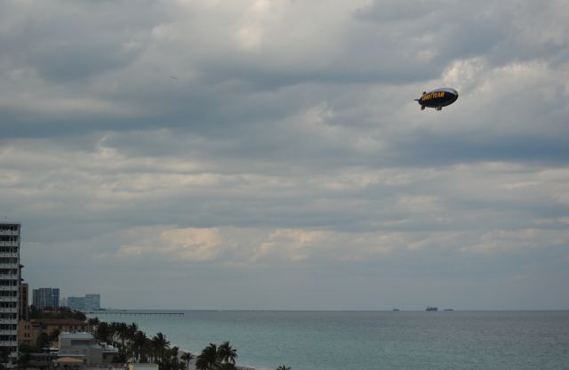 N2A — - Goodyear Blimp N2A, heading South along Hollywood Beach, FL, above the boardwalk near North Ocean and Carolina Ave...