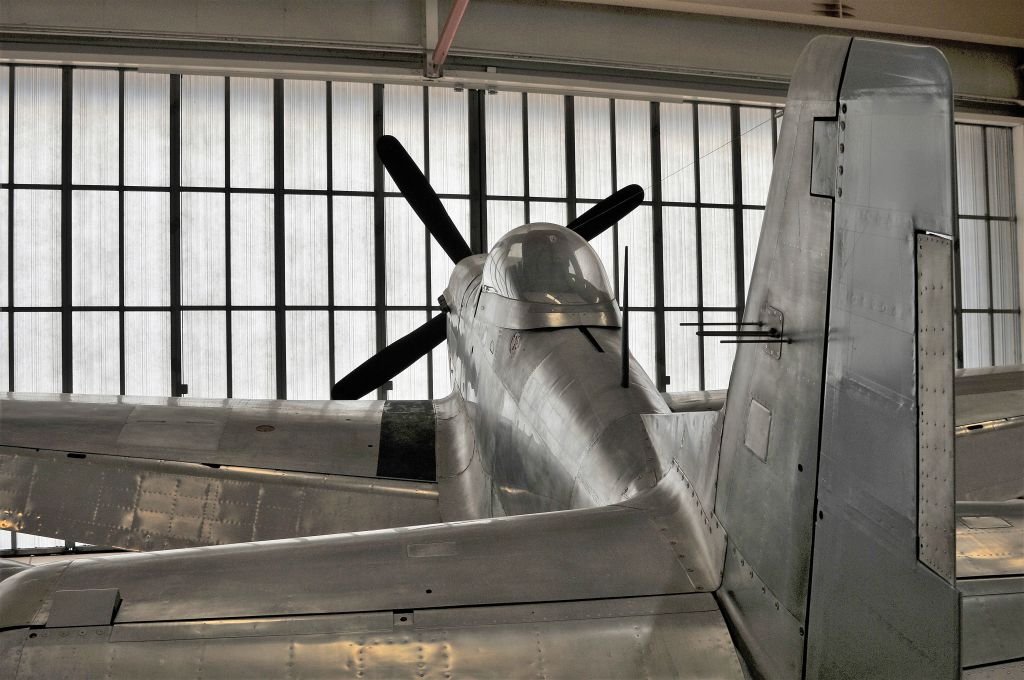 North American P-51 Mustang — - Bare metal P-51 at War Eagles Museum. 06/30/21