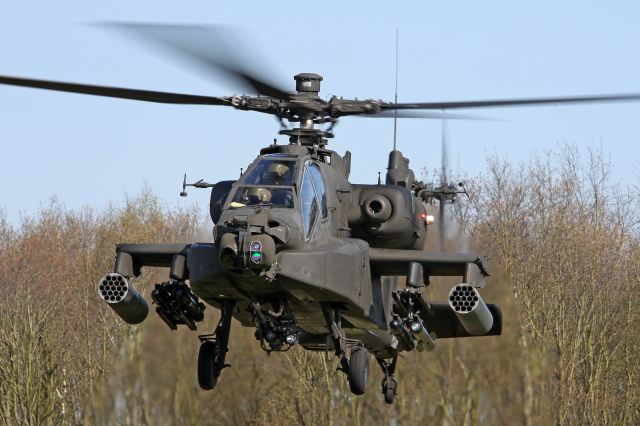 — — - Royal Netherlands Air Force AH-64D practising slope-landings