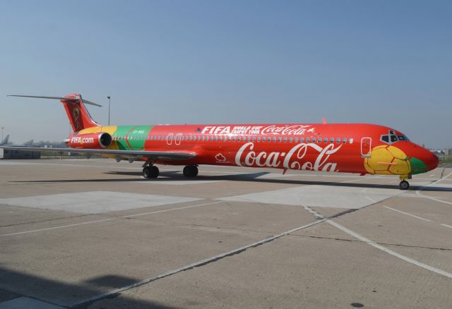 McDonnell Douglas MD-83 (OY-RUE) - LBG 12/03/2014br /Coca Cola/FIFA World Cup Trophy Tour