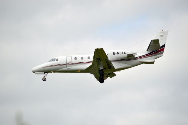 Cessna Citation Excel/XLS (G-NJAA) - Netjets UK - Cessna 560 Citation XLS (G-NJAA) Arriving early afternoon at NCL (Photo 29May24)