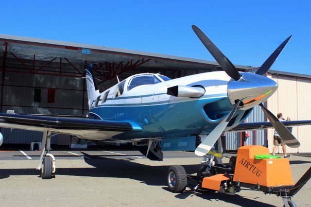 Piper Malibu Meridian (N915TV) - San Jose Sharks colors
