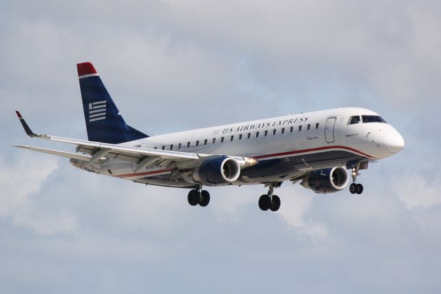 Embraer 170/175 (N107HQ) - US Air Flight 3215 operated by Republic (N107HQ) arrives at Sarasota-Bradenton International Airport following a flight from Charlotte-Douglas International Airport