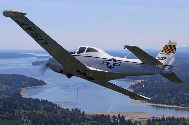 North American Navion (N4888K) - Formation practice with Cascade Warbirds.  Photo by Dan Shoemaker