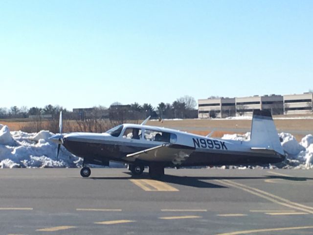 Mooney M-20 (N995K) - N995K (M20P) arriving at Wings Field (KLOM)br /Photo Date: March 7, 2021