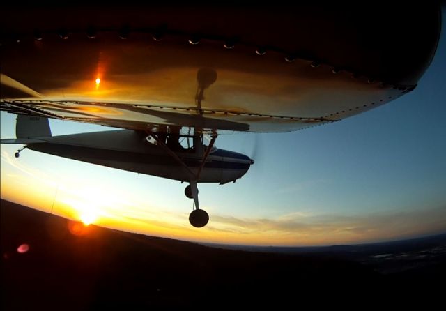 — — - Beautiful sunset on the wing over North Alabama. Photo: Blake Mathis