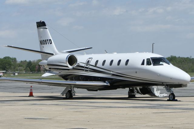 Cessna Citation Excel/XLS (N109TD) - April 18, 2023 - parked at Frederick Airport before leaving for Lebanon, Tennessee