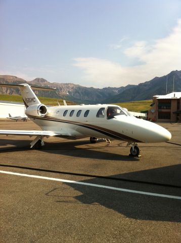 Cessna Citation CJ1 (N585MC) - Ramp at Telluride, Colorado in July 2011