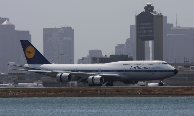 BOEING 747-8 (D-ABYT) - First visit to Logan for this Lufthansa Retro B748! 