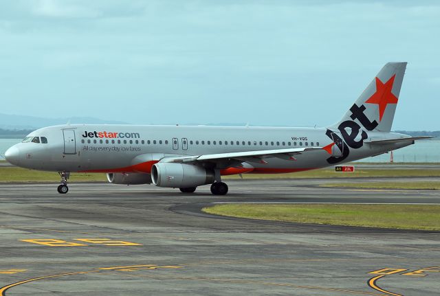 Airbus A320 (VH-VQS) - Taxiing after landing.