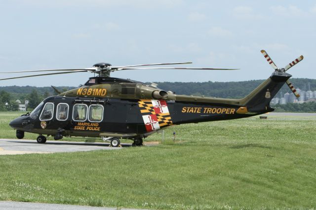 BELL-AGUSTA AB-139 (N381MD) - June 7, 2021 - parked outside of hangar