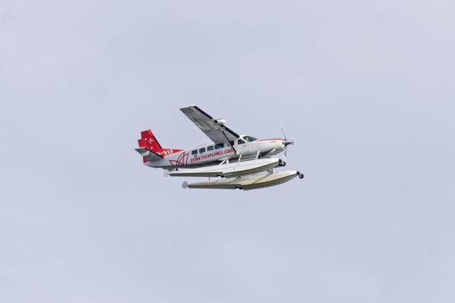 Cessna Caravan (VH-SXF) - Sydney Seaplanes (VH-SXF) Cessna 208 Caravan flying over Sydney Harbour.