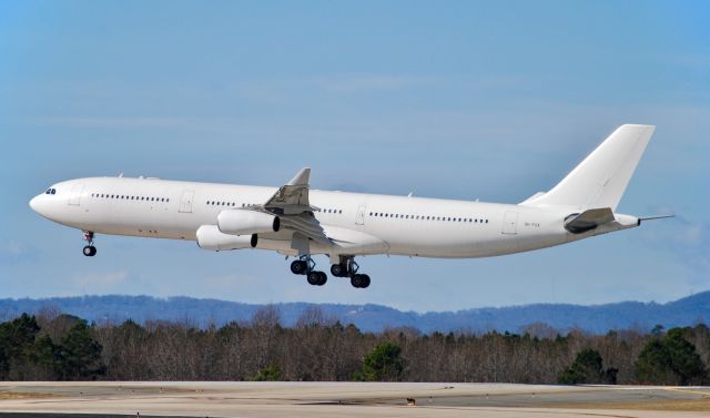 9H-FOX — - A HiFly A340 about to land at GSP on a beautiful afternoon.
