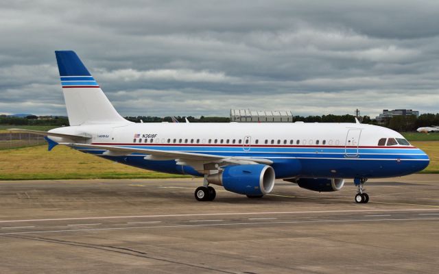 Airbus A319 (N3618F) - a-319cj n3618f arriving in shannon 4/5/14.