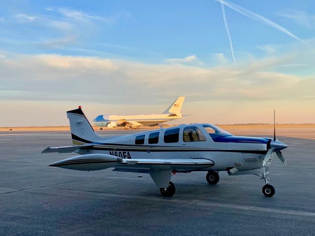 Beechcraft Bonanza (36) (N60FA) - N60FA and Air Force One