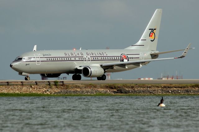 Boeing 737-800 (N569AS) - Alaskas Starliner 75th anniversary retro taxiing on November