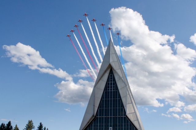 Boeing Goshawk — - The Red Arrows' first time in the USA in 10 years, and first time flying over the United States Air Force Academy in Colorado.