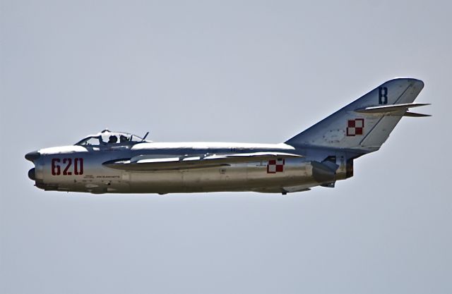 NX620PF — - RANDY BALL IS FLYING A MIG 17PF, "FRESCO D", AT THUNDER OF NIAGARA. THIS ONE OF TWO IN THE USA AND THE ONLY ONE FLYING IN THE WORLD. THE OTHER IS AT NELLIS (IN THE PETTING ZOO). THIS WAS THE FIRST PUBLIC SHOW FOR THIS AIRCRAFT. THE OWNER AND THE MAN WHO REBUILT IT IS JOHN BLANCHETTE AND THE AIRCRAFT IS BASED AT ELM,N.Y. THANKS TO RANDY BALL, WWW.FIGHTERJETS.COM , FOR THE INFORMATION.