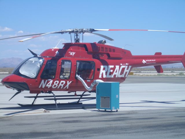 Bell 407 (N48RX) - Parked with the A/C pluged in.