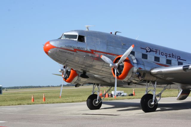 Douglas DC-3 (N17334) - Flagship Detroit on display at MacDill AirFest (11/6/11)