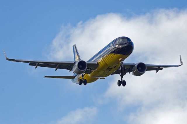 Airbus A320 (D-AIZR) - EWG1342 arriving from Dusseldorf in the Borussia Dortmund schemed aircraft.