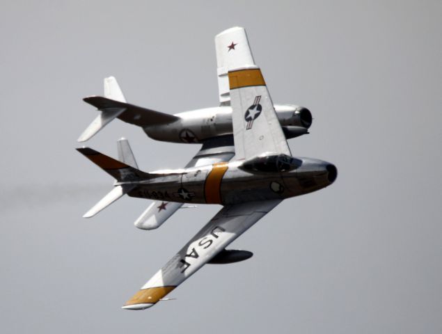 North American F-86 Sabre (N12834) - Wings Over Wine Country flying with MIG  09-27-2015