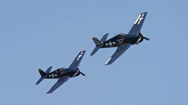 N79863 — - FHC & CAF Grumman F6F-5 Hellcats fly together at FHCs SkyFair on 7.30.16.