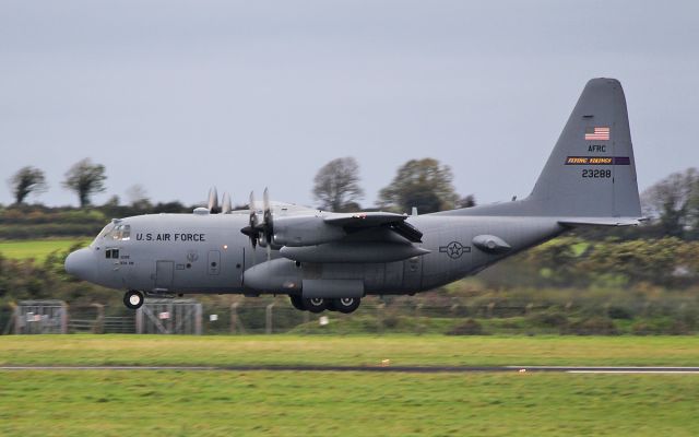 Lockheed C-130 Hercules (92-3288) - rch978 usaf c-130h 92-3288 about to land at shannon 12/10/17.