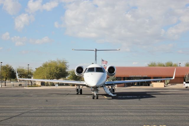 Embraer ERJ-135 (N904FL) - A very rare and special visitor today at KCHD. It's not often that we get such a large business jet in here.