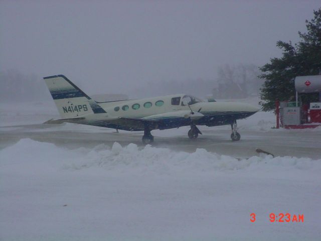 Cessna Chancellor (N414PS) - Parked on ramp of DCFS on Feb 3, 2009...