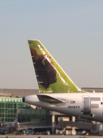 Airbus A318 (N806FR) - Holding on RWY 19R