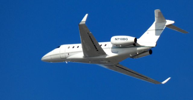 IAI Gulfstream G280 (N710BG) - Shortly after departure is this 2013 Israeli Aircraft Industry  Gulfstream 280 in the Winter of 2022.