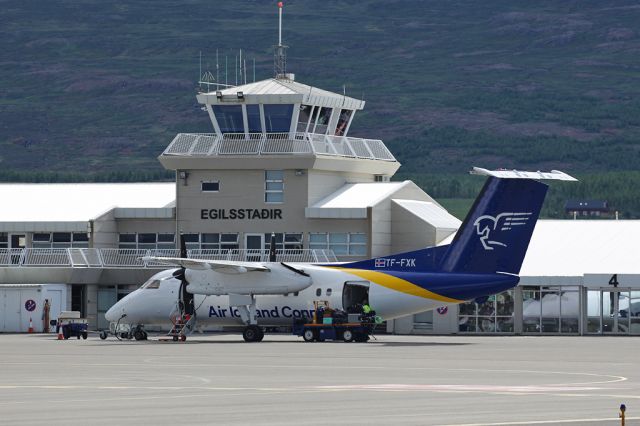 de Havilland Dash 8-200 (TF-FXK) - Outside the terminal at Egilsstadir