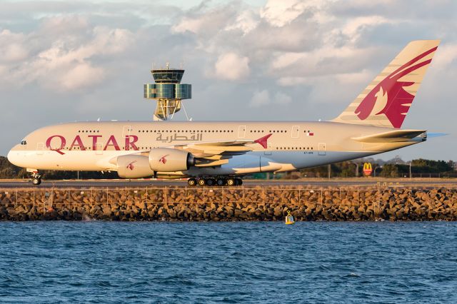 Airbus A380-800 (A7-APB) - QR908/QTR908 fr. DOH Doha on Alpha, SYD/YSSY 11/07/2017