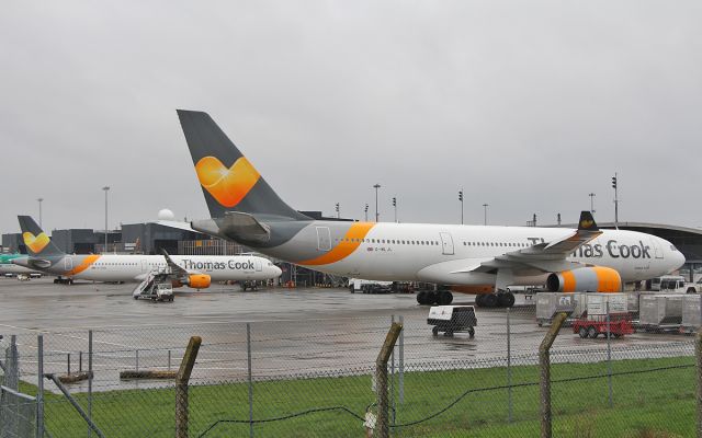 Airbus A330-200 (G-MLJL) - thomas cook a330-243 g-mljl diverting to shannon while routing jfk to manchester and a321-211 g-tcdl at shannon 9/1/18.