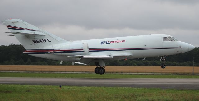 Dassault Falcon 20 (N541FL) - AN IFL Group Dassault-Breguet Falcon 20 arriving under overcast at Pryor Field Regional Airport, Decatur, AL, via Runway 18 - May 30, 2018