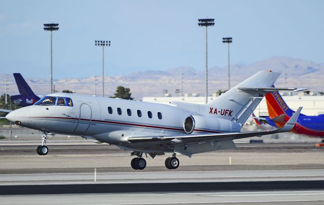 Hawker 800 (XA-UFK) - XA-UFK Raytheon Hawker 800XP CN: 258287br /br /McCarran International Airport (KLAS)br /Las Vegas, Nevadabr /TDelCorobr /September 12, 2013