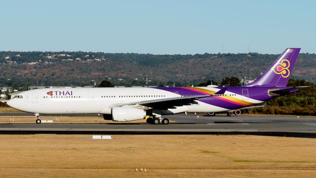 Airbus A330-300 (HS-TEP) - Airbus A330-343 cn 1025. Thai Airways HS-TEP rw06 YPPH 29th March 2019.