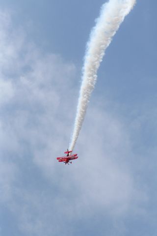 PITTS Special (S-2) (N260SP) - Sean Tucker of the Oracle Challenger II performs at Wheeler Downtown Airport in Kansas City, Missouri