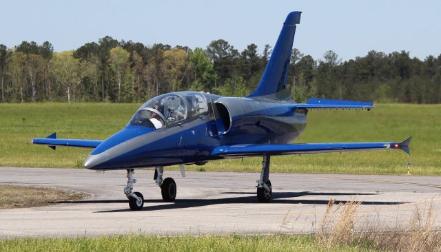 Aero L-39 Albatros (NX139PJ) - An Aero Vodochody L-39 Albatros turning onto Warbird Alley from the taxiway after arriving at Northeast Alabama Regional Airport, Gadsden, AL - April 17, 2018.