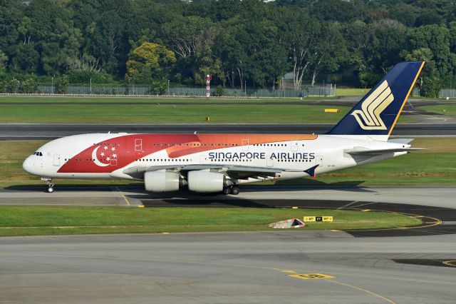 Airbus A380-800 (9V-SKJ) - Singapore 50th birthday special livery