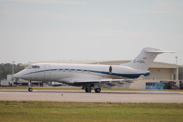 Bombardier Challenger 300 (C-FOCL) - Chartright Flight 287 arrives on Runway 6 at Southwest Florida International Airport following flight from Savannah/Hilton Head International Airport