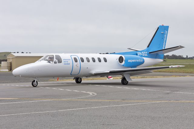 Cessna Citation II (VH-QQZ) - Aspen Medical/Corporate Aircraft Charter (VH-QQZ) Cessna Citation II taxiing at Wagga Wagga Airport