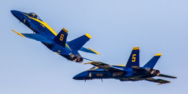 McDonnell Douglas FA-18 Hornet — - Afterburner split and climb. The power of those birds is amazing! Questions about this photo can be sent to Info@FlewShots.com