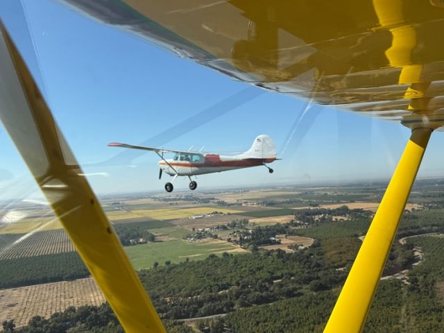 Cessna 170 (N3JX) - Flying w/ Fairchild 24