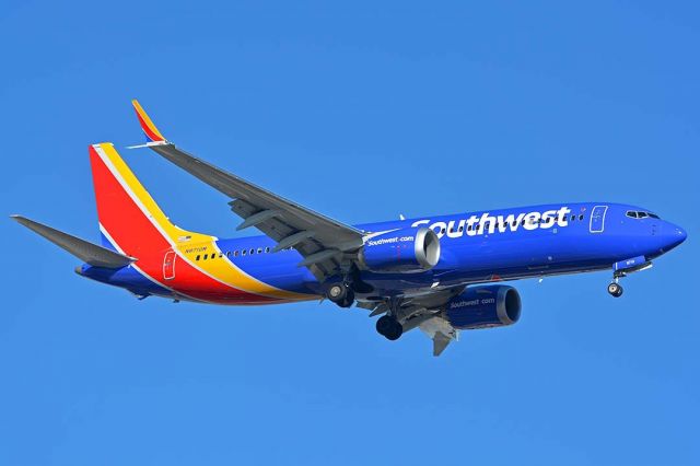 Boeing 737-800 (N8710M) - Southwest Boeing 737-8 Max N8710M at Phoenix Sky Harbor on December 18, 2017.