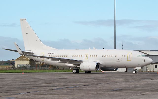 Boeing 737-700 (2-BASG) - business aviation services guernsey b737-73w(bbj) 2-basg at shannon 21/10/18.