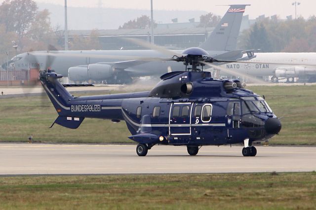 TUSAS Cougar (D-HEGW) - Landing for pilot-change at Geilenkirchen-NATO-base.