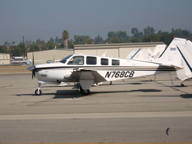 Beechcraft Bonanza (36) (N768CB) - Parked at Fullerton