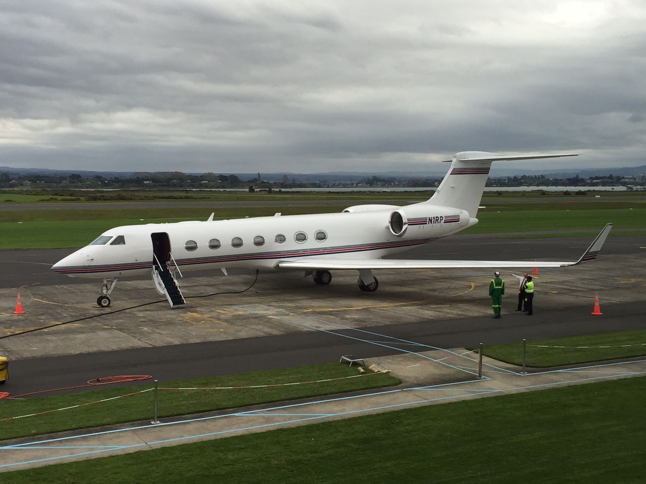 Gulfstream Aerospace Gulfstream V (N1RP) - Roger Penskes jet parked up outside the terminal at Tauranga airport on 12 October 2016, on his way home from the Bathurst 1000
